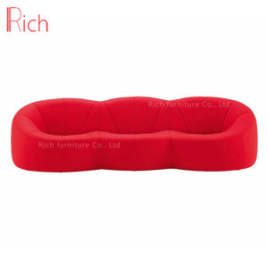 Forme unique de style moderne style <span class=keywords><strong>anglais</strong></span> rouge tissu canapé grand petit salon haut de gamme ultra moderne canapé bras bas - Product Image 2