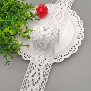 Passamaneria in Cotone Sbiancato con <span class=keywords><strong>Occhi</strong></span> di Pesce, Larghezza 1-5cm, con Pizzo in Cotone Intrecciato per Accessori Fai-da-Te per Tende - Product Image 4