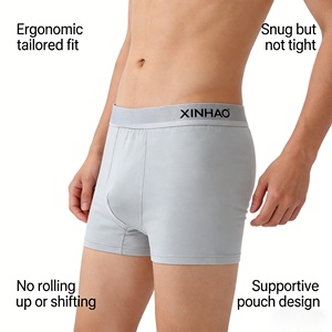 Custom <strong>Mens</strong> Sports Boxer <strong>Briefs</strong> Solid Color Comfortable Breathable Fabric Active Underwear for Daily Training and Fitness - Product Image 3