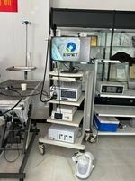 EURVET Équipement vétérinaire : Gastroscopie vétérinaire 8,0 mm, Endoscope CMOS, Ensemble tout-en-un avec moniteur, centre vidéo, chariot et pompe d'aspiration