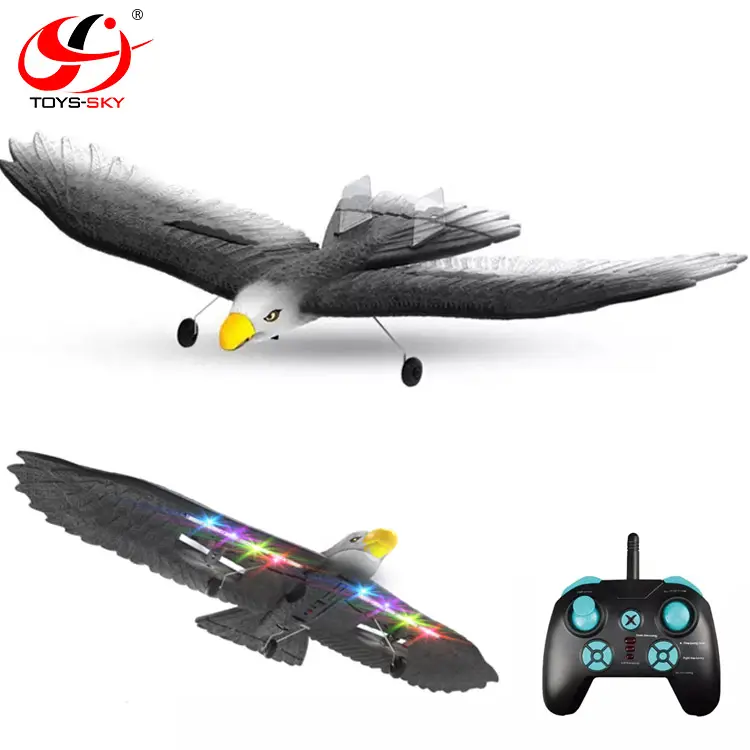 New FPP Foam Big Fix Wing Glider Plane 2.4G Remote Control 3 Channels Glider Airplane New RC Flying Toys Eagle with LED Lights