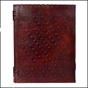 Large Leather Journal Book Medieval Seven Chakra <b>Stone</b> Embossing Handmade <b>Notebook</b> 22x14 Office Poetry Semi-Precious <b>Stone</b> Craft - Product Image 2