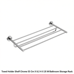 Estante Porta Toallas Cromado de 55 cm x 8.2 cm de Alto x 25 cm de Ancho, Estante de Almacenamiento para Baño - Product Image 3