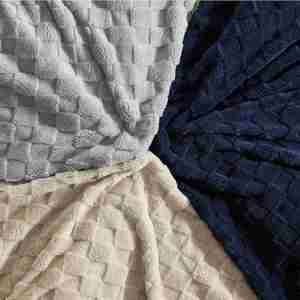 Couvertures en molleton bleu jaune gris vert Couverture à carreaux confortable et douce pour les filles - Product Image 6