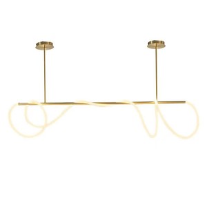 Đơn Giản Hiện Đại Chiếu Sáng Trong Nhà Phòng Khách Phòng Ăn Thép LED Ánh Sáng Mặt Dây Chuyền Treo Silicone Dòng Đèn Chùm - Product Image 6