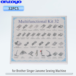 Kit de <span class=keywords><strong>32</strong></span>/42 accessoires pour machine à coudre, <span class=keywords><strong>pieds</strong></span> <span class=keywords><strong>presseurs</strong></span> pour point invisible et reçapage, compatible Brother, Singer, Janome - Product Image 4