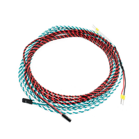 OED – câble torsadé personnalisé à 2 broches 24awg avec connecteur Dupont et assemblage de faisceau de fil Terminal de virole