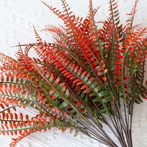 Piante Artificiali in Plastica dai Colori Autunnali, Foglie Persiane Lunghe, Ghirlanda Floreale da Parete, Decorazione Natalizia - Product Image 3