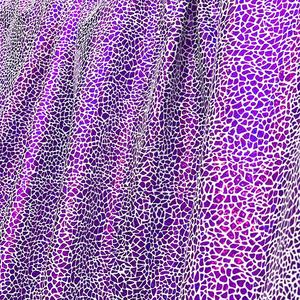 قماش جمباز لامع عالي الجودة نيون مجسّم فضي صوفي رقائق معدنية بولي أميد مطاط سبانديكس لامع - Product Image 5