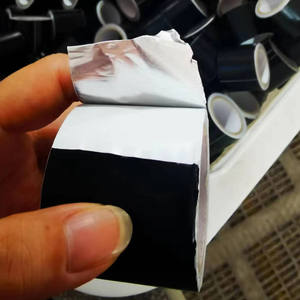 Petit ruban d'aluminium <span class=keywords><strong>à</strong></span> noyau en papier avec adhésif simple face en acrylique thermofusible pour <span class=keywords><strong>film</strong></span> de masquage de tuyau de <span class=keywords><strong>gaz</strong></span> sur un côté - Product Image 2