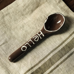 El-boyalı seramik kaşık renkli çay/tatlı kaşık mutfak için, masa ayarı hediye Vintage uzun saplı tatlı kaşık - Product Image 5