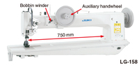 Jukis LG-158 Double/Unique Aiguille Bras Long Machine À Coudre À Point Noué avec Vertical-axe Grand Crochet