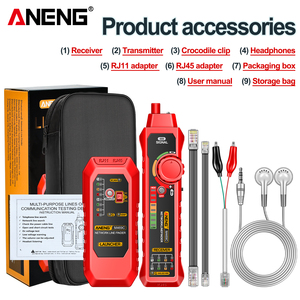ANENG M469C Smart Electronic Power Cable Tester Standard Accuracy Network/LAN Cable Line Tracing Tool <strong>DC</strong> Level RJ45 RJ11 1 Cable - Product Image 6