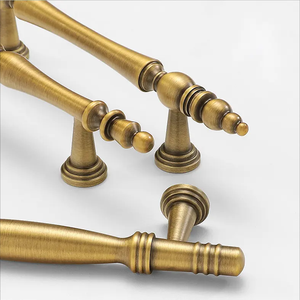 Châu Âu Cổ Điển Đồng Rắn Brass Ngăn Kéo Knobs T Thanh Xử Lý Phòng Ngủ Kéo Tủ Bếp Cửa Xử Lý - Product Image 2