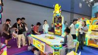 Table de hockey Nailong originale pour enfants, machine d'arcade sportive en métal et acrylique, application à air, à vendre