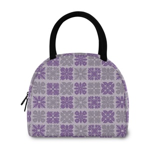 Sac à déjeuner élégant personnalisé, imprimé matelassé, pour livraison de repas, isotherme, réutilisable, écologique, sacs isothermes pour boissons - Product Image 2