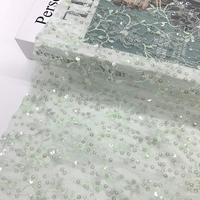 Tissu en dentelle à paillettes élégante et sexy en tulle écologique de luxe 2025 pour fête de mariage