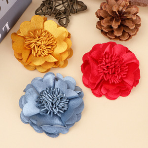 Glossy Satin Camellia <b>Flower</b> Decorative <b>Flowers</b> Diy Hair Accessories Pet Collars All Seasons Fashion Fresh <b>Sweet</b> Style - Product Image 2