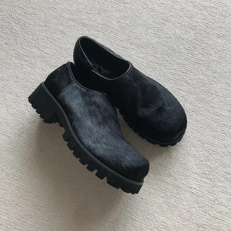 Chaussures derby unisexes durables tendance en crin de cheval