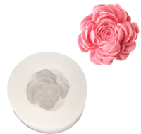 3D Rosenblüten-Silikonform DIY Kerzenherstellung Flexible Blumen-Seifenform Harz-Ton-Schokoladen-Backform Kuchendekoration Werkzeug