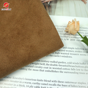 Personalizzazione vendita calda all'ingrosso in pile di poliestere sherpa bonded knit <span class=keywords><strong>faux</strong></span> suede tessuti per cappotto invernale - Product Image 4