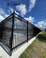 Panel de Cerca de Seguridad de Aluminio con Recubrimiento en Polvo y Sistema de Puerta de Jardín para Proyectos de Construcción Residencial de Villas