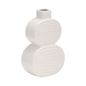 Vaso ovale impilabile in ceramica, stile moderno boho, per soggiorno, camera da letto, ufficio. - Product Image 3