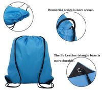 Sac à cordon décontracté imperméable d'usine, petit sac de sport, sacs de sport multicolores personnalisés, sac à cordon en polyester avec fermeture éclair