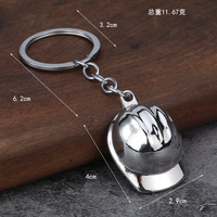 Porte-clés Casque 3D en Gros, Pendentif Casquette de Sécurité, Accessoire de Voiture, Cadeau Promotionnel pour Hommes, Fourniture d'Usine