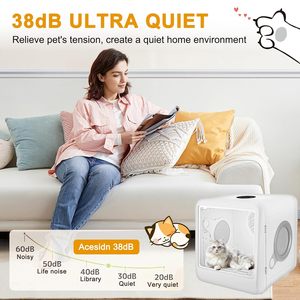 Máquina Quita Pelos de Mascotas de Lujo de 65L, Ecológica, Silenciosa (50dB), Automática e Inteligente para Gatos y Mascotas, Superventas de Fábrica - Product Image 3