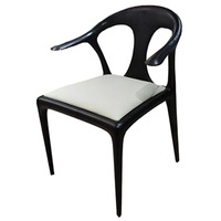 Chaise en bois massif à bec de canard, design nordique, rembourrage doux, accoudoirs, chaise de salle à manger, chaise de loisirs, chaise de réception, chaise de réunion