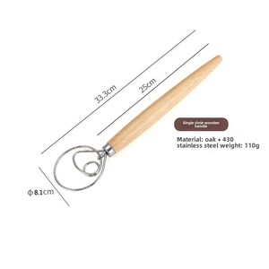 <span class=keywords><strong>Fouet</strong></span> à pâte <span class=keywords><strong>Fouet</strong></span> à pain en bois avec crochet à pâte en acier inoxydable Mélangeur à pâte Outil à main et outils et fournitures de fabrication de pain au levain - Product Image 6