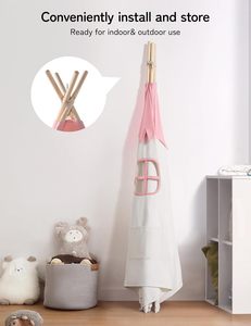 Fiesta habitación decoración portátil niños tiendas Tipi casa de juegos niños algodón lona indio juego tienda niño pequeña <span class=keywords><strong>playa</strong></span> tipi tienda - Product Image 3