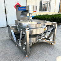 Marmite de cuisson industrielle la plus vendue en acier inoxydable 304 pour sauces et bouillons, à vapeur, à huile thermique, avec pompe de cuisson planétaire entièrement automatique