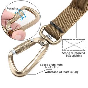 Alüminyum kanca klipler Bungee köpek eğitim tasma taktik elastik köpek oyuncağı <span class=keywords><strong>2</strong></span> kontrol kolu ile açar - Product Image 6