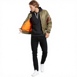 Blouson bomber à capuche surdimensionné pour homme, fermeture éclair sur le devant, doublure coupe-vent, capuche réglable avec cordon de serrage, streetwear décontracté, printemps automne - Product Image 3