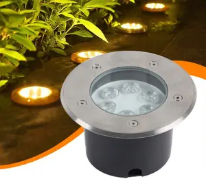 CSLIDO IP68 RGB防水发光二极管地下花园景观埋藏灯迷你嵌入式发光二极管地下灯