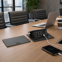 Prise de courant de table de conférence personnalisable IP55 avec câble électrique de 5 m et normes de prises universelles pour projets