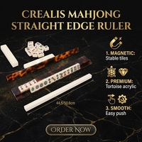 Support magnétique en acrylique écaille de tortue pour Mahjong, pliable, poussoir de Mahjong, accessoire de table de jeu portable pour 4 joueurs