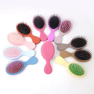 Free Sample Mini Wig Hair Brush Custom Logo Wig Boar Bristle Brush Doll Hair Extensions Professional Cushion