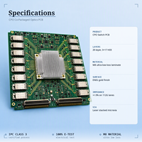 Fabricant de circuits imprimés haute fréquence pour optiques co-étiquetées CPO - Carte multicouche pour moteur optique, PCBA personnalisé avec finition ENEPIG