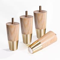WEKIS Patas de Sofá Modernas de Madera al por Mayor, Accesorios para Muebles de Sala de Estar, Uso en Exteriores y Hospitales, Patas Redondas para Cama