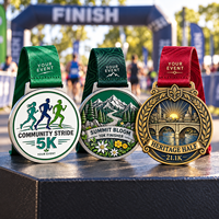 Médailles personnalisées pour marathon et course à pied, pour les courses communautaires de 5 km, les courses de trail de 10 km et les demi-marathons de 21,1 km. Fabricant de médailles OEM ODM.