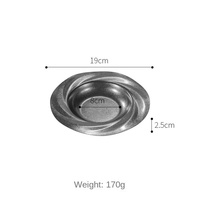 Assiette à salade en acier inoxydable rétro de luxe léger, créative, pour restaurant commercial, assiette à spaghetti ancienne, YolecenFactory Direct