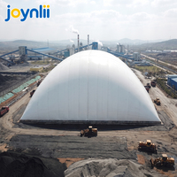 Abri de construction en membrane gonflable pour la protection contre la pluie et la poussière des fosses de fondation