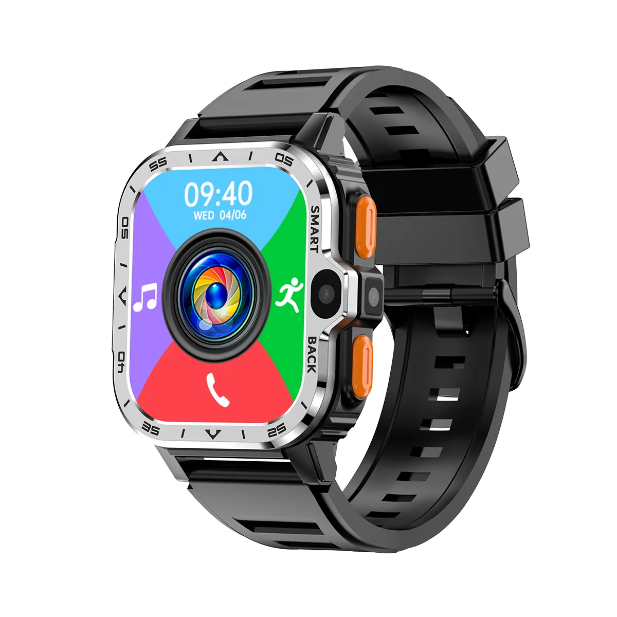 2024 New Design 4G Smartwatch with Sim Card Android 8.1 GPS WIFI Dual Camera Hombre 2024 Women Men PGD Smart Watch