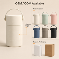 Vente en gros de thermos à soupe portables en acier inoxydable 316 de 500 ml à double paroi sous vide avec poignée et logo personnalisé