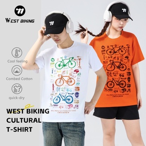 WEST BIKING Éléments de cyclisme surdimensionnés T-Short été décontracté haut de sport coloré drôle <span class=keywords><strong>motif</strong></span> de vélo t-<span class=keywords><strong>shirt</strong></span> respirant - Product Image 5