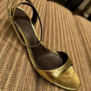 Nouvelles sandales d'été 2026 à talon chaton et bride unique, style français, à bout ouvert, pour femme, sandales à talon haut - Product Image 4
