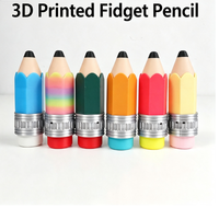 Mainan Penghilang Stres Mini Pencil Clicker Gantungan Kunci Fidget Ornamen Lucu Hadiah Pengurang Stres